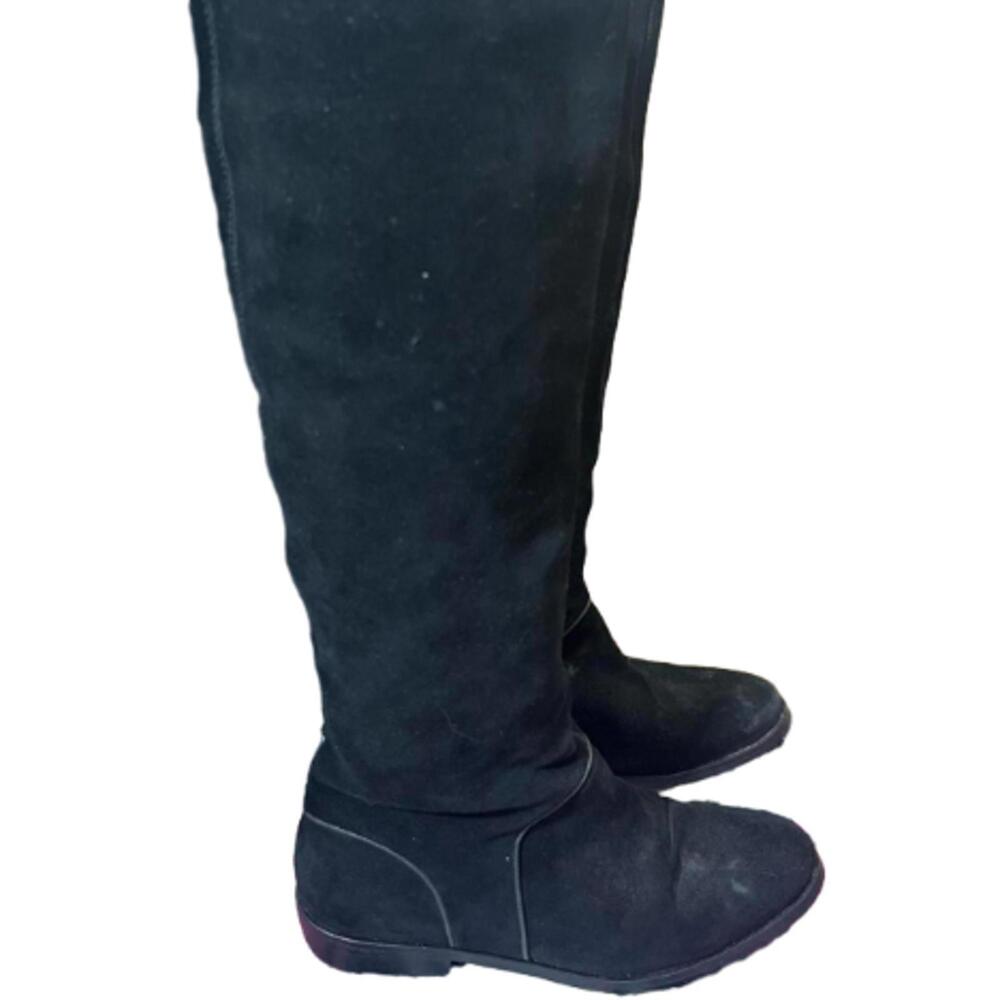 UGG Gracen Black Suede Knee High Riding Boots Womens Size 9.5 1017344